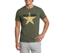 Spreadshirt No Pasaran Étoile Rouge Cadeau Antifasciste T Shirt Homme, L, Vert Militaire