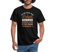 Spreadshirt Normandie Presque Parfait Humour T-Shirt Homme, XL, Noir