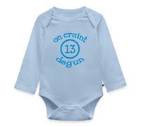 Spreadshirt On Craint Dégun 13 Expression Marseillaise Humour Marseille Body Manches Longues Bébé Bio, 86 (12-18 mois), bleu clair