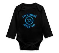 Spreadshirt On Craint Dégun 13 Expression Marseillaise Humour Marseille Body Manches Longues Bébé Bio, 62 (2-3 mois), noir