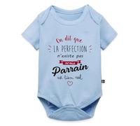 Spreadshirt On Dit Que La Perfection n'Existe Pas Mais Parrain Est Bien Réel Body Manches Courtes Bébé Bio