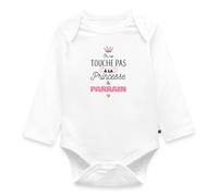 Spreadshirt On Ne Touche Pas À La Princesse De Parrain Cadeau Body Manches Longues Bébé Bio