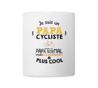 Spreadshirt Papa Cycliste Vélo Cyclisme Citation Drôle Mug Blanc, taille unique, blanc