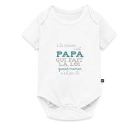 Spreadshirt Papa Fait La Loi À La Maison Body Manches Courtes Bébé Bio