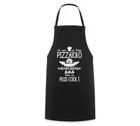 Spreadshirt Papa Pizzaiolo Cadeau Fête Des Pères Tablier Cuisine, taille unique, noir