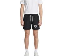 Spreadshirt Papy Rock'n'Roll Cadeau Papi Short de Bain, S, Noir