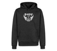 Spreadshirt Papy Rock'n'Roll Cadeau Papi Sweat À Capuche Homme Premium, 5XL, Anthracite chiné