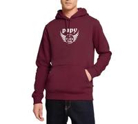 Spreadshirt Papy Rock'n'Roll Cadeau Papi Sweat À Capuche Homme Premium, L, Bourgogne