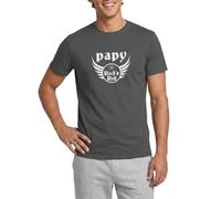 Spreadshirt Papy Rock'n'Roll Cadeau Papi T Shirt Homme, 3XL, Charbon