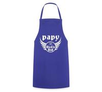 Spreadshirt Papy Rock'N'Roll Cadeau Papi Tablier Cuisine, taille unique, bleu royal