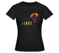 Spreadshirt Parachute Voile Parapente - Cadeau pour Parachutiste - Saut Parachute/Évolution Paragliding T Shirt Femme, XL, Noir