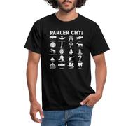 Spreadshirt Parler Ch'ti Tshirt T Shirt Homme, 4XL, Noir
