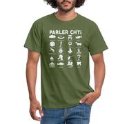 Spreadshirt Parler Ch'ti Tshirt T Shirt Homme, S, Vert Militaire