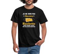 Spreadshirt Pas Accro mais Relation Serieuse avec Raclette T Shirt Homme, XL, Noir