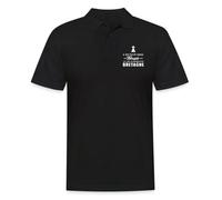 Spreadshirt Pas Besoin De Thérapie Aller en Bretagne Idée Cadeau Polo Homme, M, Noir