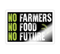 Spreadshirt Pas D’agriculteurs Pas D’avenir Autocollant Sticker, 10 x 10 cm, blanc brillant