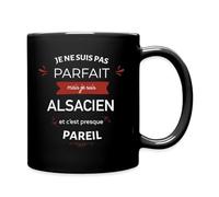 Spreadshirt Pas Parfait Mais Alsacien Cadeau Humour Alsace Mug Tasse, taille unique, noir
