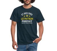 Spreadshirt Patron Cadeau Drôle Humour PDG T Shirt Homme, L, Marine