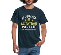 Spreadshirt Patron Cadeau Drôle Humour PDG T-Shirt Homme, XXL, Marine