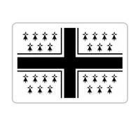 Spreadshirt Pavillon Maritime Bretonne Cadeau Breton Autocollant/Sticker, 10 x 10 cm, blanc mat