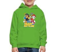 Spreadshirt Paw Patrol La Pat' Patrouille Chase Marcus PAWfect Pull À Capuche Premium Enfant, 98/104 (3-4 Ans), Vert Clair