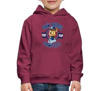 Spreadshirt Paw Patrol La Pat' Patrouille Chase PAWfect Pull À Capuche Premium Enfant, 98/104 (3-4 Ans), Bordeaux