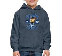 Spreadshirt Paw Patrol La Pat' Patrouille Chase PAWfect Pull À Capuche Premium Enfant, 98/104 (3-4 Ans), Bleu Jeans