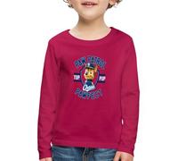Spreadshirt Paw Patrol La Pat' Patrouille Chase PAWfect T-Shirt Manches Longues Premium Enfant, 98/104 (2 Ans), Rubis