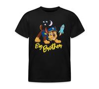 Spreadshirt Paw Patrol La Pat' Patrouille Grand Frère Cadeau Chase T-Shirt Enfant, 98/104 (3-4 Ans), Noir