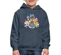 Spreadshirt Paw Patrol La Pat' Patrouille Logo Pull À Capuche Premium Enfant, 98/104 (3-4 Ans), Bleu Jeans