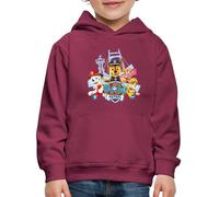 Spreadshirt Paw Patrol La Pat' Patrouille Logo Pull À Capuche Premium Enfant, 98/104 (3-4 Ans), Bordeaux