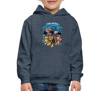 Spreadshirt Paw Patrol La Pat' Patrouille Pawsome Bleu Chase Marshall Sweat À Capuche Premium Enfant, 98/104 (3-4 Ans), Bleu Jeans