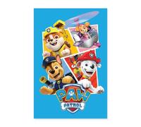 Spreadshirt Paw Patrol Logo Avec Chase Marshall Et Ses Amis Poster 40x60 cm, taille unique, blanc