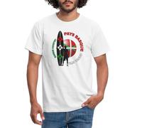 Spreadshirt Pays Basque País Vasco Surf T-Shirt Homme, XL, Blanc