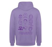 Spreadshirt Peanuts Design avec Charlie Brown Et Ses Amis Sweat À Capuche Unisexe, XL, Lavande