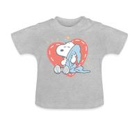 Spreadshirt Peanuts Fatigué Mignon Snoopy Veut Se Coucher T-Shirt Bio Bébé, 12-18 Mois, Gris chiné
