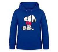 Spreadshirt Peanuts Snoopy Amour Cadeau Saint-Valentin Sweat À Capuche Femme, M, Bleu Royal