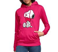 Spreadshirt Peanuts Snoopy Amour Cadeau Saint-Valentin Sweat À Capuche Femme, S, Rubis