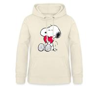 Spreadshirt Peanuts Snoopy Amour Cadeau Saint-Valentin Sweat À Capuche Femme, XL, Vanille