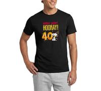 Spreadshirt Peanuts Snoopy Cadeau pour Le 40e Anniversaire T Shirt Homme, M, Noir