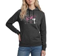 Spreadshirt Peanuts Snoopy Cœur Cadeau Saint-Valentin Love Sweat À Capuche Femme, XL, Charbon