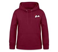 Spreadshirt Peanuts Snoopy Cœur Motif Poitrine Sweat À Capuche Femme, L, Bordeaux