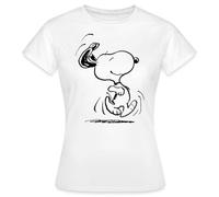 Spreadshirt Peanuts Snoopy en Hâte T Shirt Femme, M, Blanc