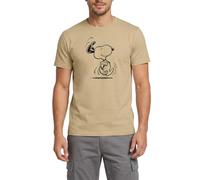 Spreadshirt Peanuts Snoopy en Hâte T Shirt Homme, S, Beige Sable