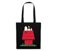 Spreadshirt Peanuts Snoopy Et La Niche Du Chien Tote Bag, taille unique, noir