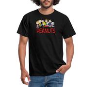Spreadshirt Peanuts Snoopy Et Le Gang Pose De Groupe T Shirt Homme, 4XL, Noir
