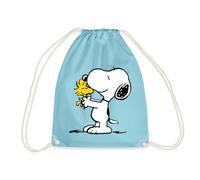 Spreadshirt Peanuts Snoopy Et Woodstock Amitié Sac À Dos Cordon, taille unique, aqua