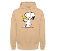 Spreadshirt Peanuts Snoopy Et Woodstock Amitié Sweat À Capuche Unisexe, S, pêche