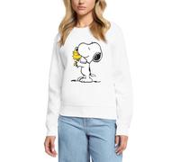 Spreadshirt Peanuts Snoopy Et Woodstock Amitié Sweat Femme Premium, L, Blanc
