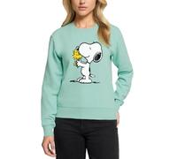 Spreadshirt Peanuts Snoopy Et Woodstock Amitié Sweat Femme Premium, M, Menthe